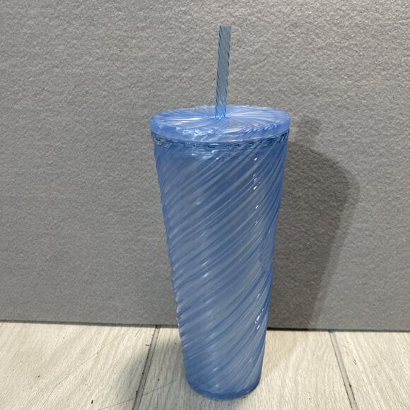 Starbucks Summer 2024 Light Blue Swirl Venti 24oz Cold Cup EUC - Picture 4 of 8